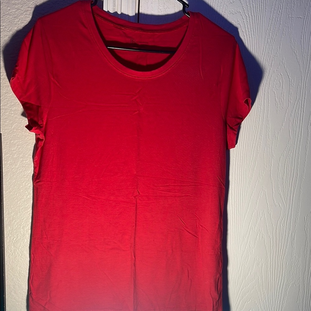 NOBO Red Cuffed Sleeve Cap Tee